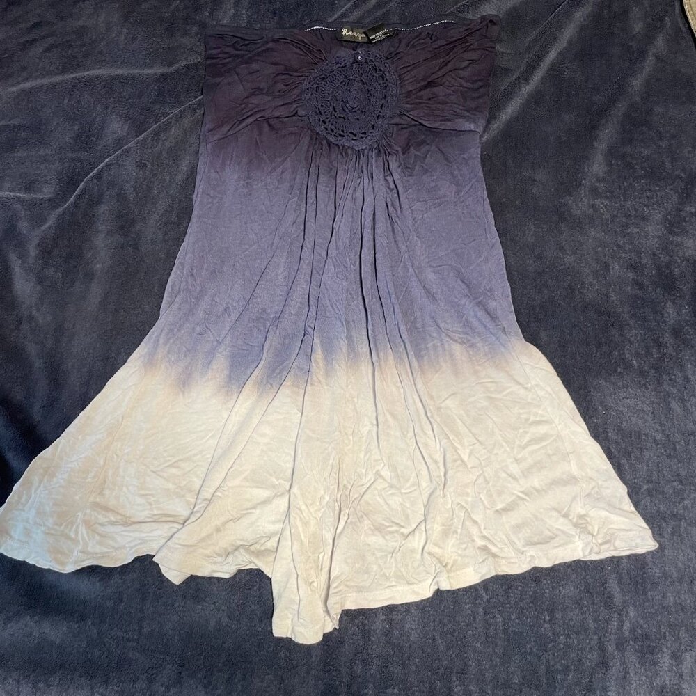 Blue Ombré Strapless Dress